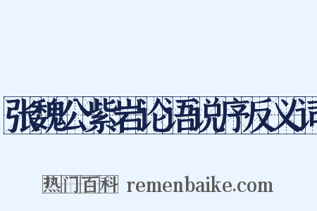 张魏公紫岩论语说序反义词是什么意思的图片